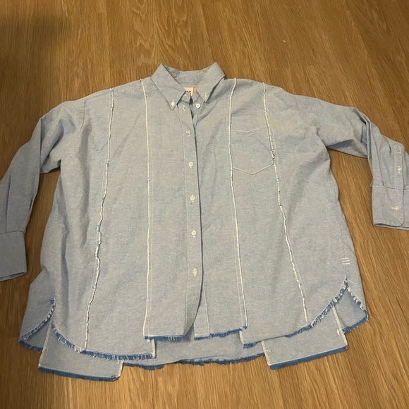 BDG Tops - BDG Light Blue Casual Button-Down Shirt